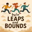 by/in leaps and bounds