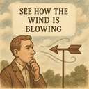 see how / which way the wind is blowing