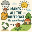 makes all the difference (to something)