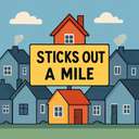 sticks/stands out a mile