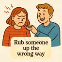 rub someone up the wrong way