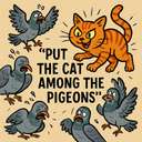 put/send the cat among the pigeons