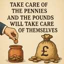 Take care of the pennies and the pounds will take care of themselves
