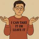 I can take it or leave it.