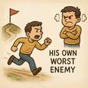 his own worst enemy