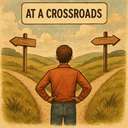 at a crossroads