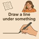 draw a line under something