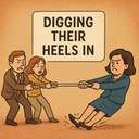 digging their heels in