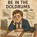 be in the doldrums