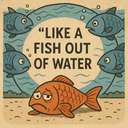 like a fish out of water