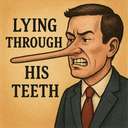 lying through his teeth