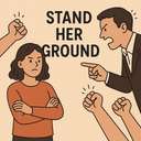 hold/stand her ground