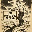 on dangerous ground
