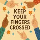keep your fingers crossed