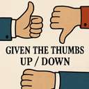 given the thumbs up/down