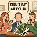 didn't bat an eyelid