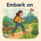 embark on