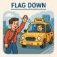 flag down