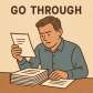 go through