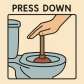 press down