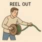 reel out
