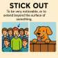 stick out